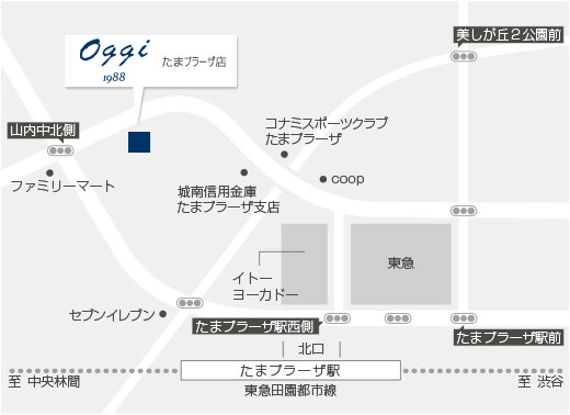 Oggi-オッジ-たまプラーザ店　MAP